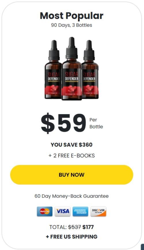 SugarDefender Buy 3 Bottles